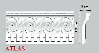 Coving Cornice Moulding Polystyrene Victorian Style - Atlas