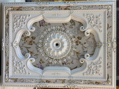 Palace Ceiling Rose Rectangular Polyurethane 120x160cm - DD120160-BA