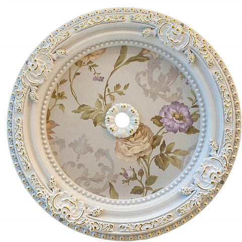 Palace Ceiling Rose Polymer White Gold 90cm - FDO90-BA