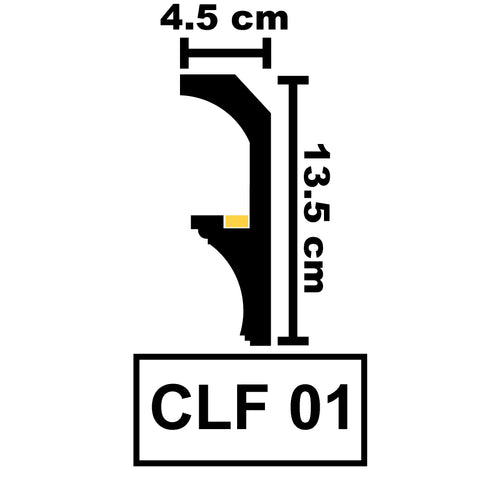 XPS LED Ceiling Coving Cornice Moulding - CLF01
