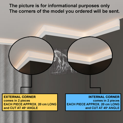 XPS LED Ceiling Coving Cornice Moulding - CLF01