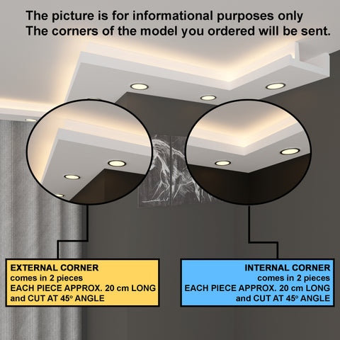 XPS LED Ceiling Coving Cornice Moulding - CLS01
