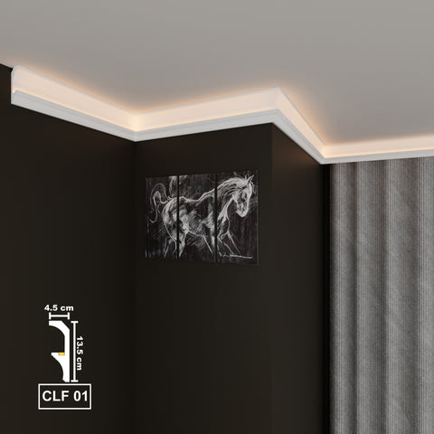 XPS LED Ceiling Coving Cornice Moulding - CLF01
