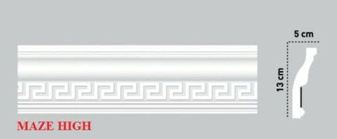 Victorian Style Polystyrene Coving Cornice Moulding -  Maze High