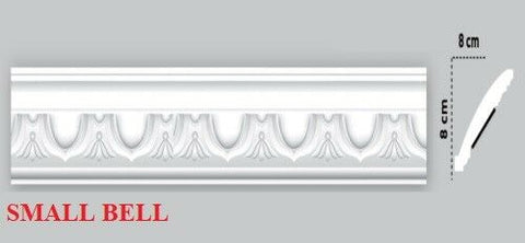 Victorian Style Polystyrene Coving Cornice Moulding - Small Bell