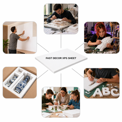 XPS Sheets Extruded Polystyrene Board for Model Making, Diorama & Crafts UK Made