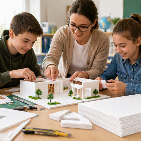 XPS Sheets Extruded Polystyrene Board for Model Making, Diorama & Crafts UK Made