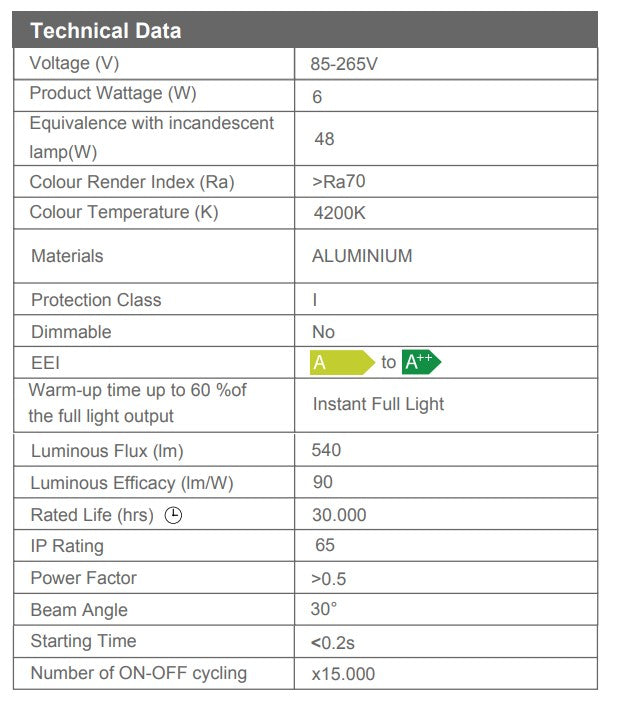 LED Garden Lamp - 4200K, 6W - Up & Down Lighting for Outdoor Spaces