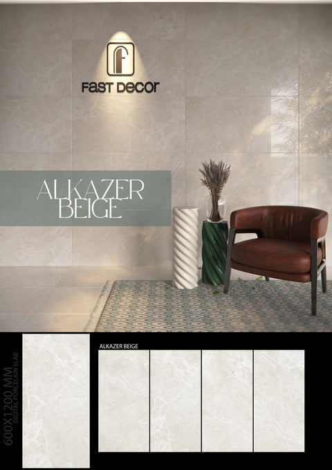 Tile for Wall - Ceramic - 600x1200x9mm - Rapalano Mix Caffe