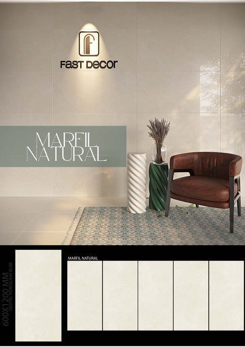 Tile for Wall - Ceramic - 600x1200x9mm - Alkazer Beige