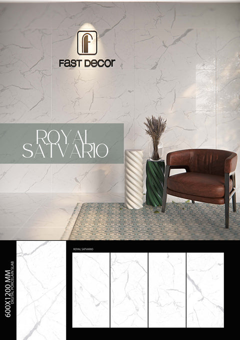 Tile for Wall - Ceramic - 600x1200x9mm - Rapalano Mix Caffe