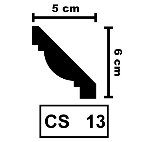 XPS Ceiling Coving Cornice Moulding - CS13