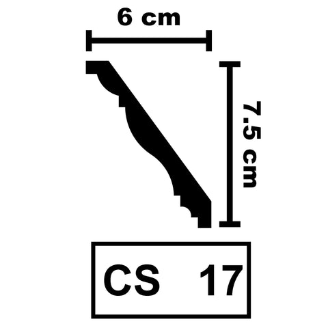 XPS Ceiling Coving Cornice Moulding - CS17
