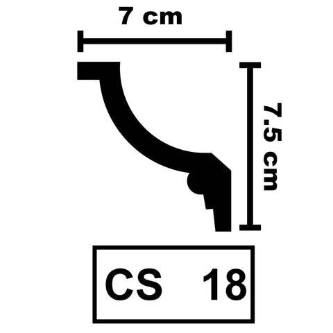 XPS Ceiling Coving Cornice Moulding - CS18