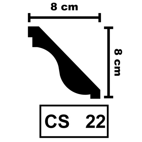XPS Ceiling Coving Cornice Moulding - CS22