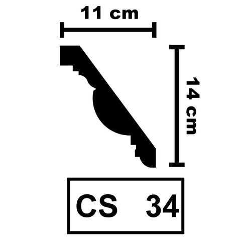 XPS Ceiling Coving Cornice Moulding - CS34