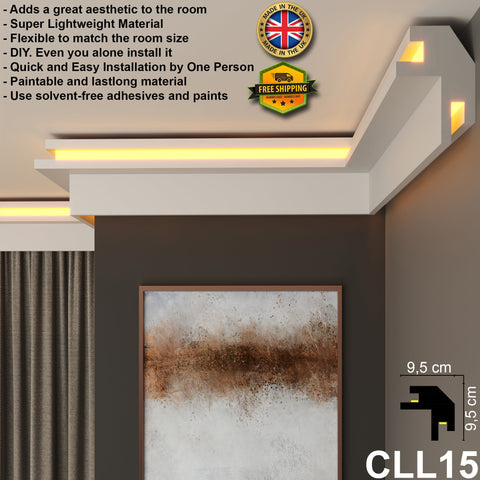 led coving cornice crown moulding xps polystyrene home wall ceiling decoration