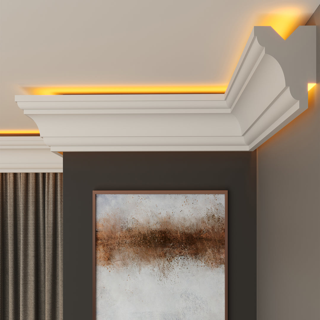 Polystyrene Ceiling LED Coving Cornice Moulding - CLL12 – Fast Decor
