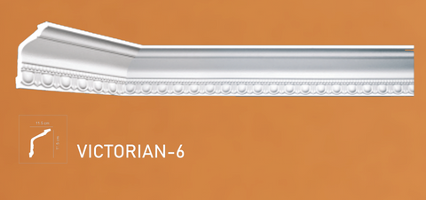 Victorian Style Polystyrene Coving Cornice Moulding - Victorian6