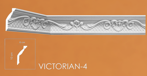 Victorian Style Polystyrene Coving Cornice Moulding - Victorian4