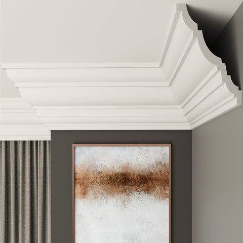Square Coving Polystyrene Ceiling Coving Cornice Moulding - CW04 – Fast Decor